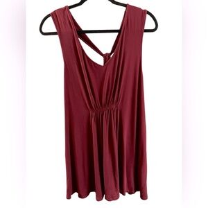 Old Navy Maternity V-Neck Twist-Back Tank Top - Burgundy/Cranberry - Size XXL